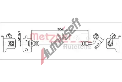 METZGER Brzdov� hadice MTG 4111567, 4111567