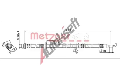 METZGER Brzdov hadice MTG 4111679, 4111679