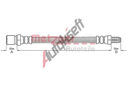 METZGER Brzdov� hadice MTG 4111686, 4111686