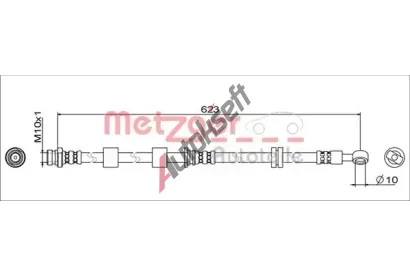 METZGER Brzdová hadice GREENPARTS MTG 4111741, 4111741 METZGER Brzdová hadice GREENPARTS MTG 4111741, 4111741