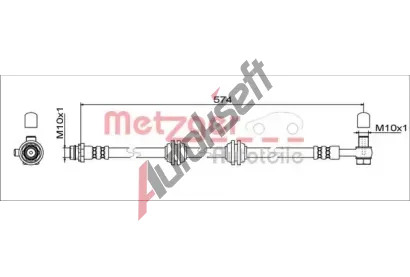 METZGER Brzdová hadice MTG 4111755, 4111755 METZGER Brzdová hadice MTG 4111755, 4111755