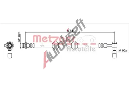 METZGER Brzdov hadice MTG 4111760, 4111760