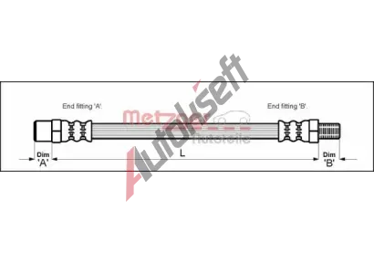 METZGER Brzdová hadice MTG 4111774, 4111774 METZGER Brzdová hadice MTG 4111774, 4111774