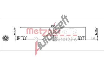 METZGER Brzdov� hadice GREENPARTS MTG 4111781, 4111781