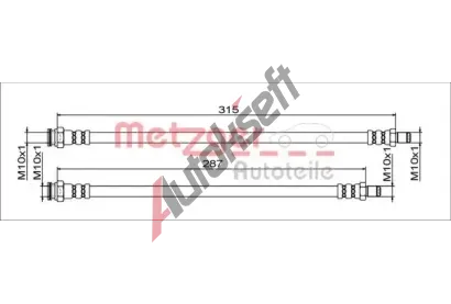 METZGER Brzdov� hadice GREENPARTS MTG 4111791, 4111791