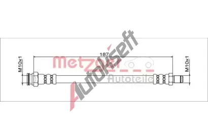 METZGER Brzdová hadice MTG 4111805, 4111805 METZGER Brzdová hadice MTG 4111805, 4111805