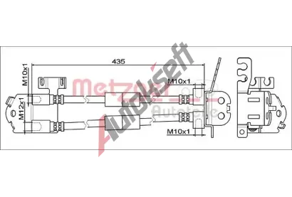 METZGER Brzdov hadice GREENPARTS MTG 4111812, 4111812