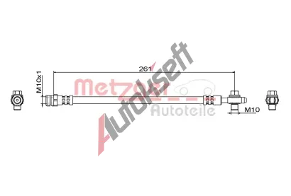 METZGER Brzdov hadice MTG 4111829, 4111829