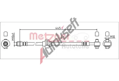 METZGER Brzdová hadice MTG 4111924, 4111924 METZGER Brzdová hadice MTG 4111924, 4111924