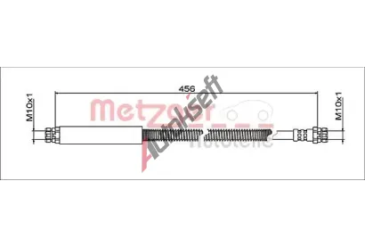 METZGER Brzdová hadice MTG 4112039, 4112039 METZGER Brzdová hadice MTG 4112039, 4112039