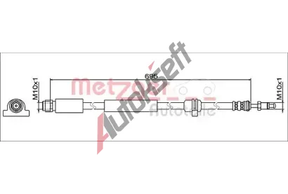 METZGER Brzdov� hadice MTG 4112076, 4112076