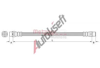 METZGER Brzdová hadice MTG 4114081, 4114081  METZGER Brzdová hadice MTG 4114081, 4114081