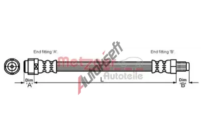 METZGER Brzdov� hadice GREENPARTS MTG 4114082, 4114082