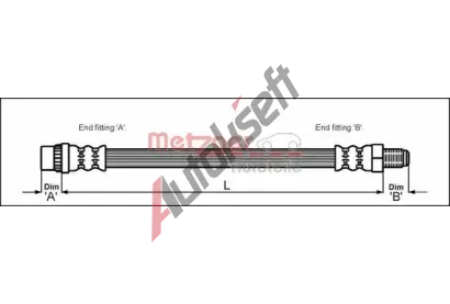 METZGER Brzdová hadice MTG 4114638, 4114638 METZGER Brzdová hadice MTG 4114638, 4114638