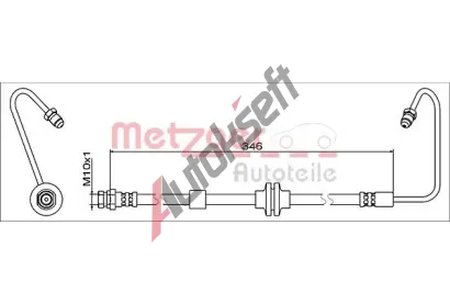 METZGER Brzdov� hadice MTG 4119371, 4119371
