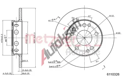 METZGER Brzdov kotou - 262 mm MTG 6110326, 6110326