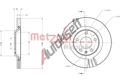 METZGER Brzdov kotou - 300 mm MTG 6110697, 6110697
