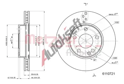 METZGER Brzdov kotou - 280 mm MTG 6110721, 6110721