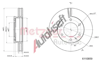 METZGER Brzdov kotou - 302 mm MTG 6110859, 6110859