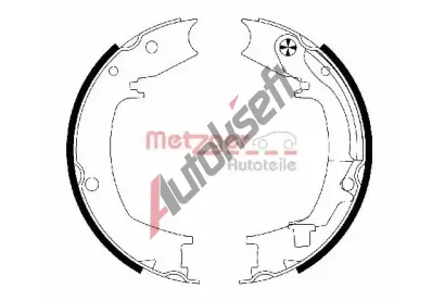 METZGER Sada brzdovch elist parkovac brzdy MTG MG 204, MG 204