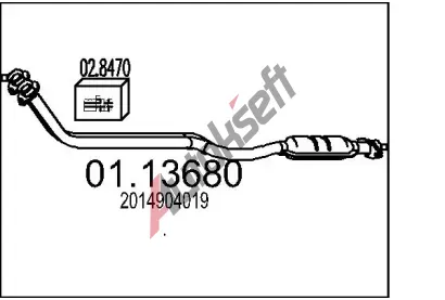 MTS Výfuková trubka MTS 01.13680, 01.13680 MTS Výfuková trubka MTS 01.13680, 01.13680