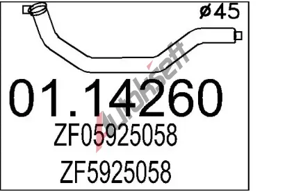 MTS Vfukov trubka MTS 01.14260, 01.14260