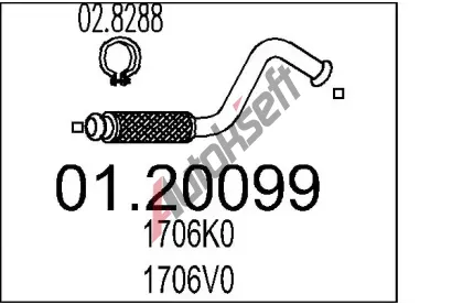 MTS Vfukov trubka MTS 01.20099, 01.20099