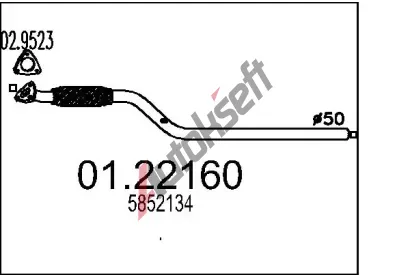 MTS Vfukov trubka MTS 01.22160, 01.22160