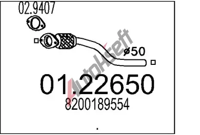 MTS Vfukov trubka MTS 01.22650, 01.22650