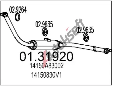 MTS Pedn tlumi vfuku MTS 01.31920, 01.31920