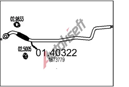 MTS V�fukov� trubka MTS 01.40322, 01.40322