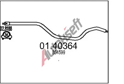 MTS Vfukov trubka MTS 01.40364, 01.40364