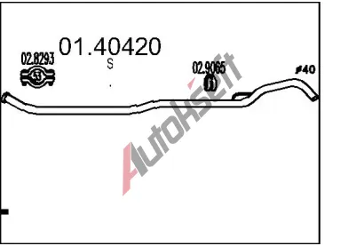 MTS Vfukov trubka MTS 01.40420, 01.40420
