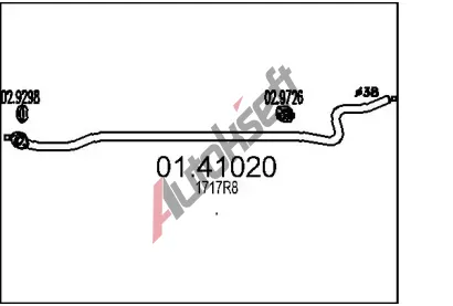 MTS V�fukov� trubka MTS 01.41020, 01.41020