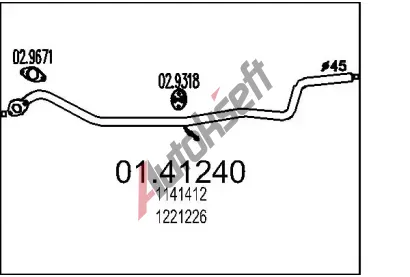 MTS Vfukov trubka MTS 01.41240, 01.41240