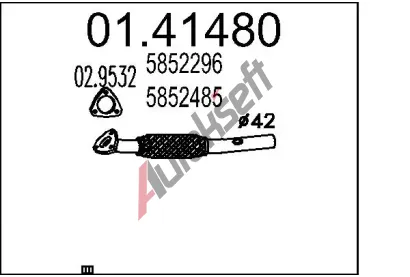 MTS Vfukov trubka MTS 01.41480, 01.41480