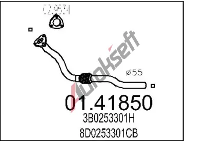 MTS Vfukov trubka MTS 01.41850, 01.41850