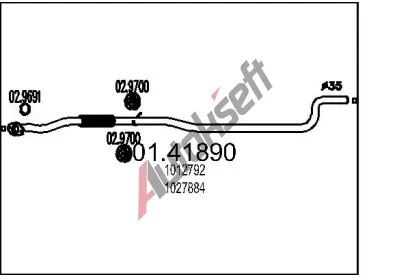 MTS Vfukov trubka MTS 01.41890, 01.41890