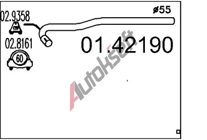 MTS Vfukov trubka MTS 01.42190, 01.42190