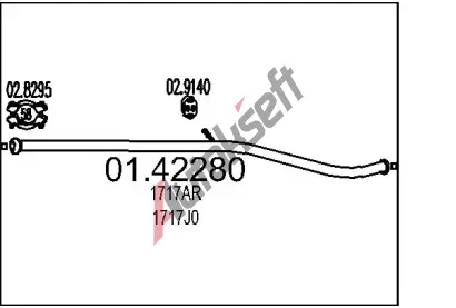 MTS Vfukov trubka MTS 01.42280, 01.42280
