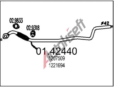 MTS Vfukov trubka MTS 01.42440, 01.42440