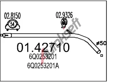 MTS Vfukov trubka MTS 01.42710, 01.42710
