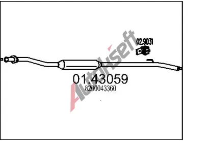 MTS Vfukov trubka MTS 01.43059, 01.43059
