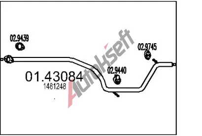 MTS Vfukov trubka MTS 01.43084, 01.43084