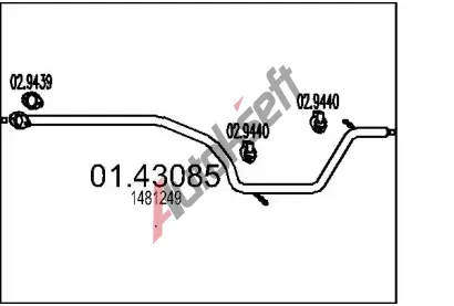 MTS Vfukov trubka MTS 01.43085, 01.43085