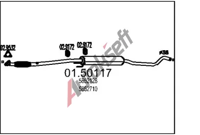 MTS Stedn tlumi vfuku MTS 01.50117, 01.50117