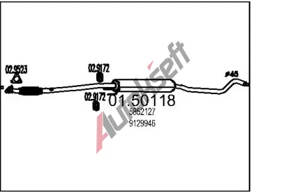 MTS Stedn tlumi vfuku MTS 01.50118, 01.50118