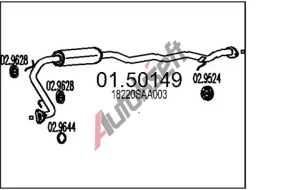 MTS Stedn tlumi vfuku MTS 01.50149, 01.50149