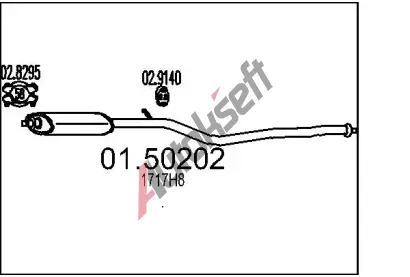 MTS Stedn tlumi vfuku MTS 01.50202, 01.50202