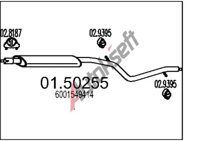 MTS Stedn tlumi vfuku MTS 01.50255, 01.50255